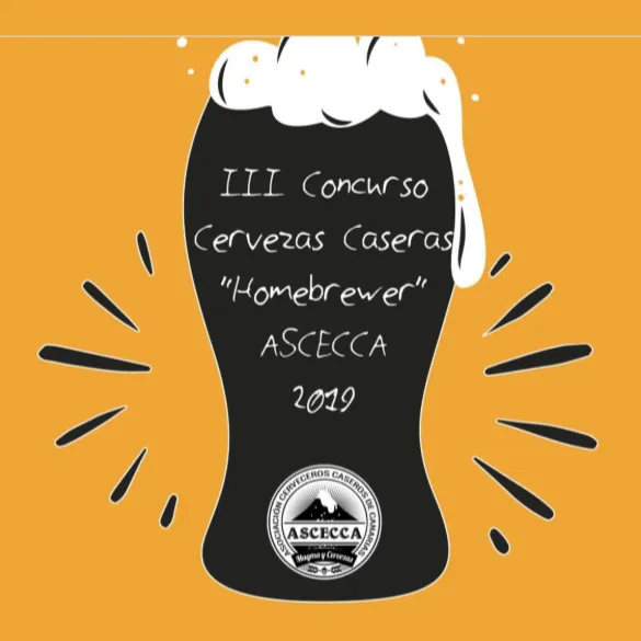 Fondo de cerveza con espuma sobre la que se puede leer VI Concurso